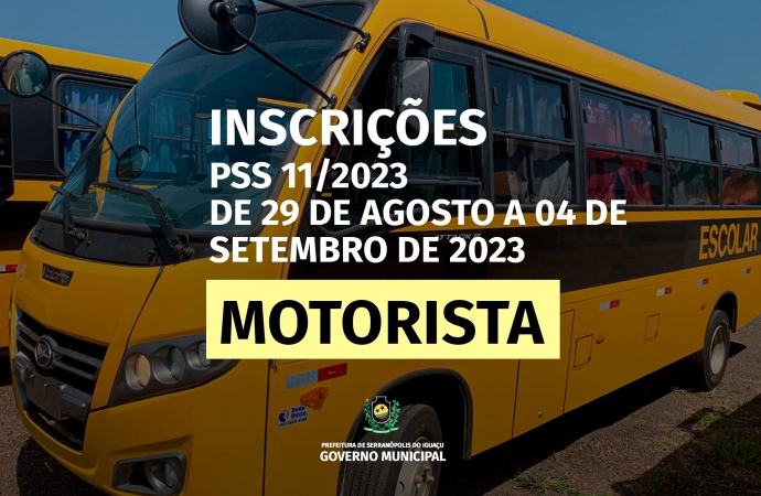 Serranópolis: publicado o edital de abertura de PSS para a contratação de motorista