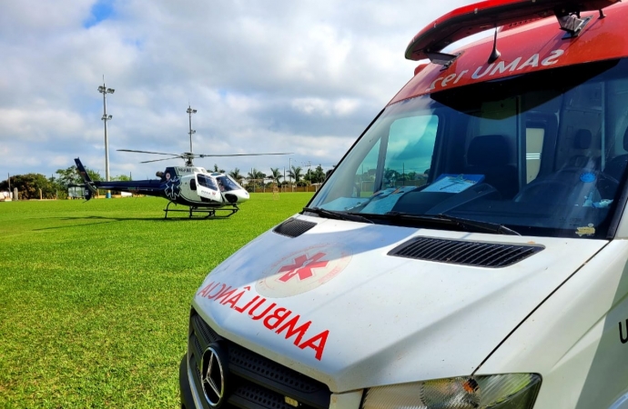 Serviço aeromédico transfere idoso para hospital de Cascavel