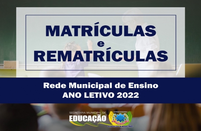 SMI divulga cronograma de matrículas paro o Ano Letivo 2022 na Rede Municipal de Ensino