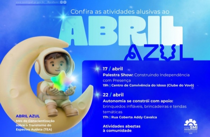 SMI: Governo municipal promove ações de conscientização sobre o autismo durante o Abril Azul