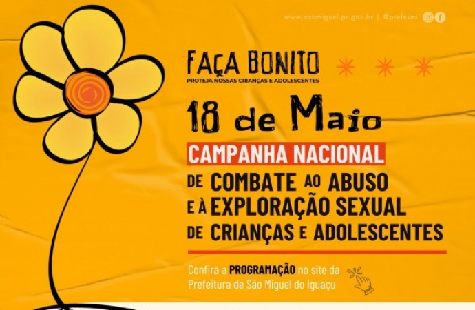 SMI: Semana de mobilização contra o abuso e exploração sexual de crianças e adolescentes começa dia 19 de maio