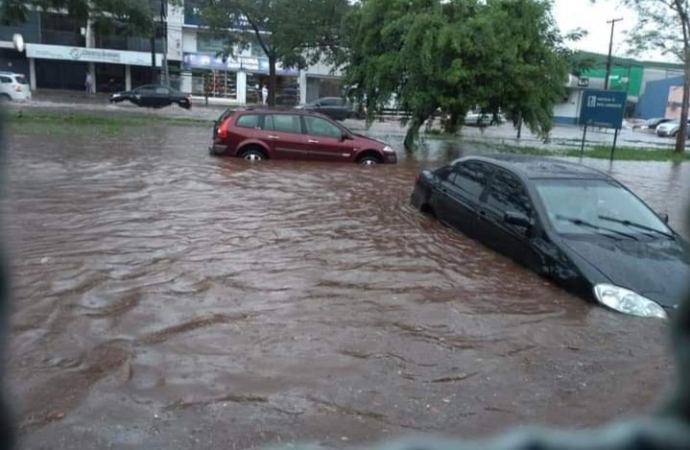 Temporal causa alagamentos, derruba árvores e descobre casas em Foz