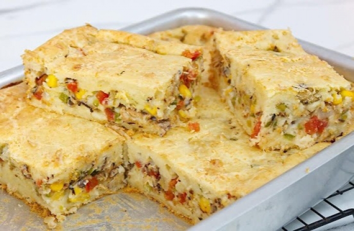 Torta de sardinha de liquidificador