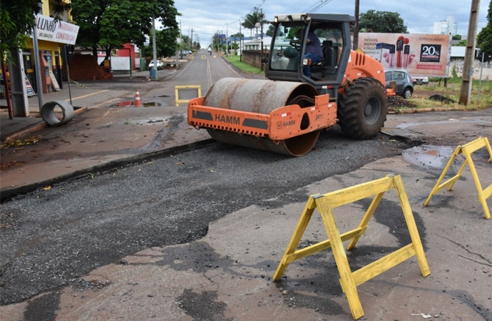 Trecho da Rua Marechal Cândido Rondon está sendo recuperado em São Miguel do Iguaçu