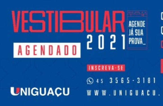 UNIGUAÇU realiza prova do vestibular de acordo com a disponibilidade do aluno