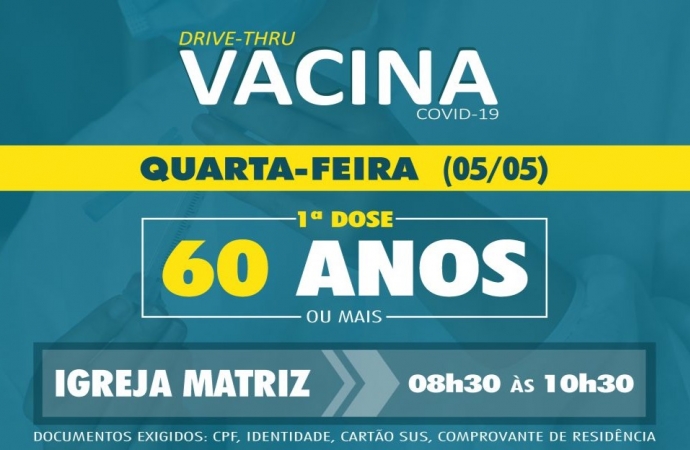 Vacinação de idosos de 60 anos ou mais em São Miguel do Iguaçu