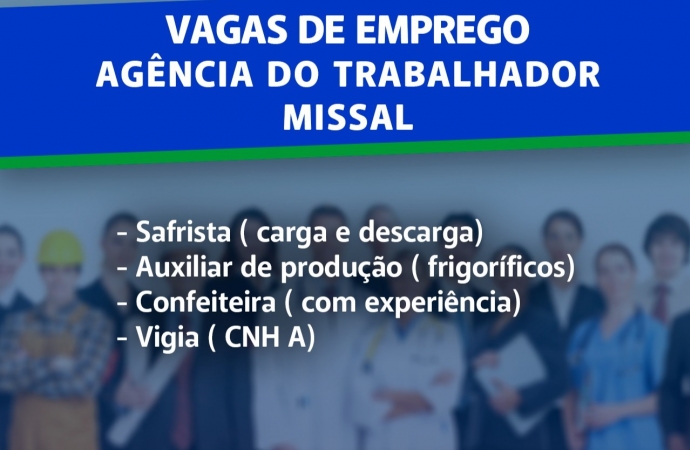 Vagas de emprego em Missal