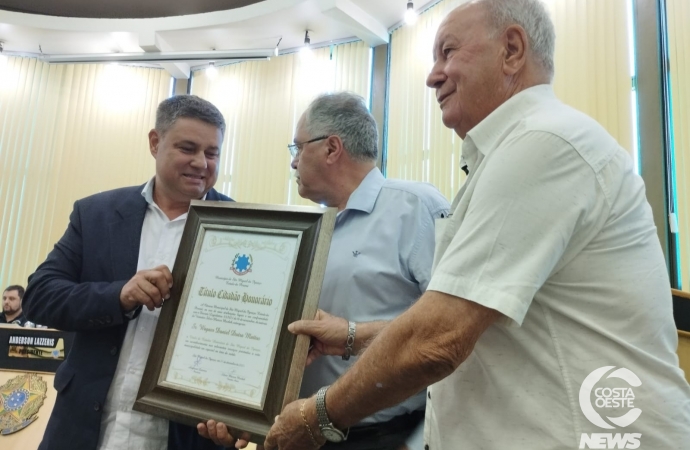 Vagner Mattos recebe Título de Cidadão Honorário de São Miguel do Iguaçu