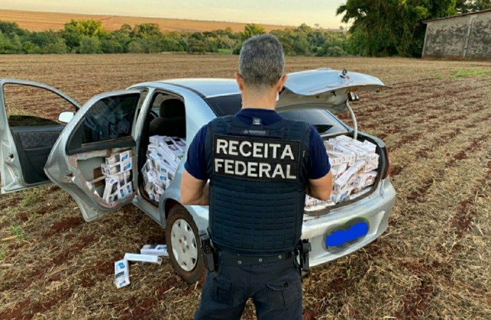 Veículo carregado com cigarros contrabandeados é apreendido em Santa Terezinha de Itaipu