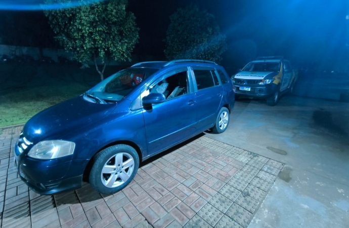 Veículo e droga são aprendidos pela Patrulha Rural em Santa Helena