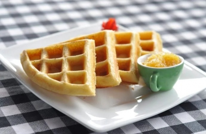 Waffle de pão de queijo