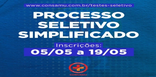 Abertas inscrições para novo Processo Seletivo Simplificado do Consamu