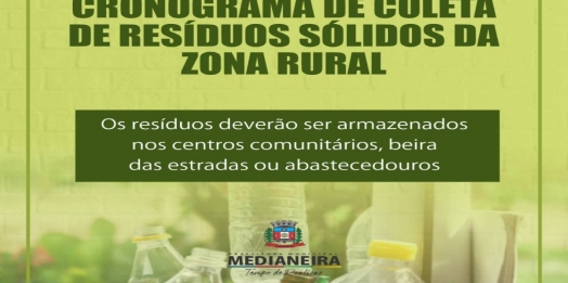 Abril tem nova etapa de coleta de recicláveis na zona rural de Medianeira