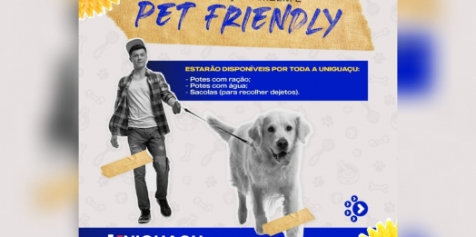 Acadêmicos de Medicina Veterinária preparam ambiente externo da UNIGUAÇU para projeto Pet friendly