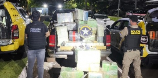 Ação integrada da PF, RFB e PM resulta na apreensão de 1,5 tonelada de maconha em Foz do Iguaçu