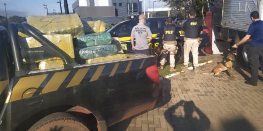 Ação Integrada da PRF, PF e PM/MS resulta na apreensão de 921 Kg de maconha em Guaíra