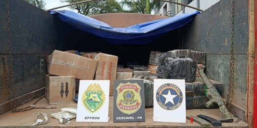 Ação integrada entre BPFRON, PF e RFB resulta na apreensão de quase 2 toneladas de drogas