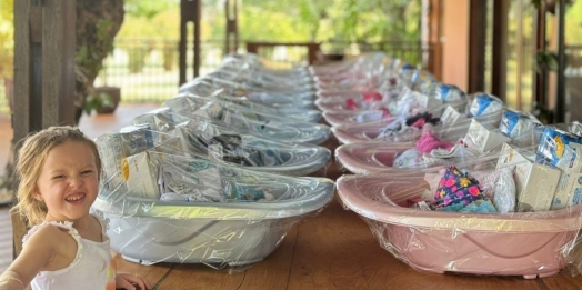 Ação solidária particular arrecada kits para gestantes em São Miguel do Iguaçu