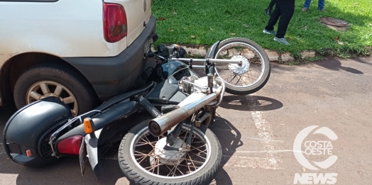Acidente deixa motociclista ferido em Santa Helena