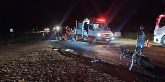 Acidente em Santa Helena deixa motociclista gravemente ferido