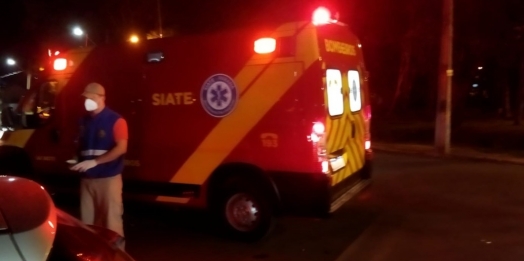 Acidente entre carro e moto é registrado pelo Corpo de Bombeiros em São Miguel do Iguaçu