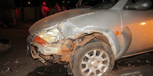 Acidente entre veículos resulta com um ferido no bairro Vila Rica em Santa Helena