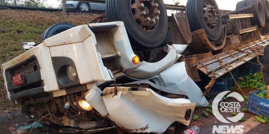 Acidente envolvendo caminhão tem vítima fatal na BR-277, em São Miguel do Iguaçu