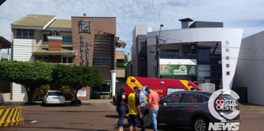 Acidente envolvendo carro e moto é registrado no início da tarde de hoje (11) em São Miguel do Iguaçu