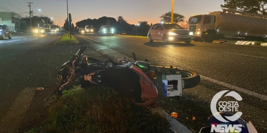 Acidente em São Miguel do Iguaçu deixa motociclista em estado grave