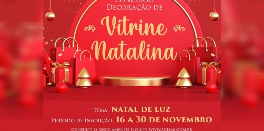 ACISMI lança o Concurso "Decoração de Vitrine Natalina 2022”
