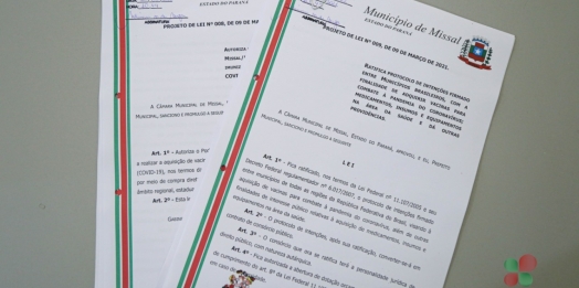 Administração de Missal protocola projetos de lei que autorizam a participação de consórcio nacional para compras de vacinas