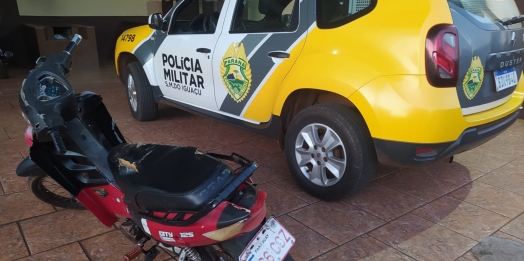 Adolescente é apreendido com motoneta adulterada e maconha em São Miguel do Iguaçu