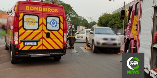 Adolescente fica ferido em acidente no centro de São Miguel do Iguaçu
