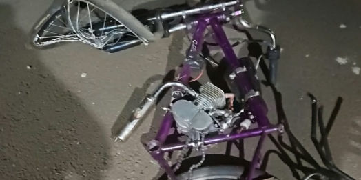 Adolescente foge da polícia em bicicleta motorizada e sofre queda durante perseguição em Missal