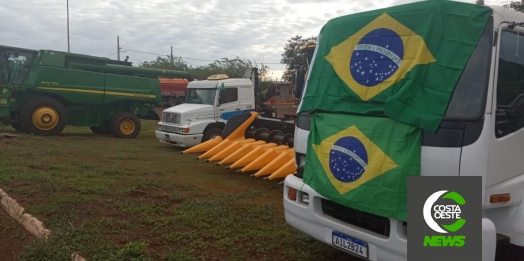 Agricultores de Guaíra se reúnem para ato pró-Bolsonaro