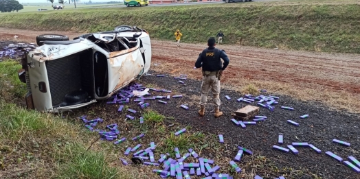 Após fuga e perseguição, PRF apreende mais de meia tonelada de maconha e prende traficante em Céu Azul