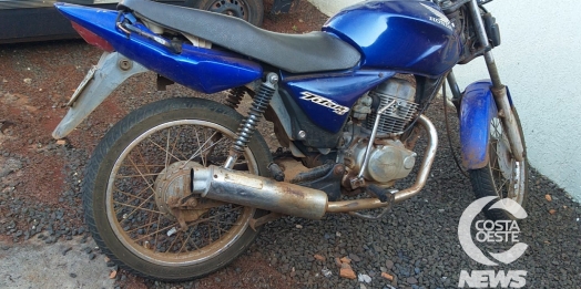 Após fugir e sofrer acidente, PM apreende motocicleta em Diamante do Oeste
