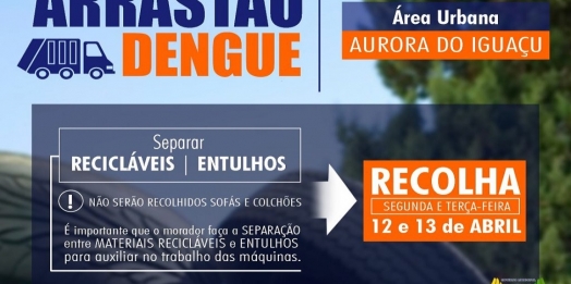 ‘Arrastão da Dengue’ será realizado no distrito de Aurora do Iguaçu