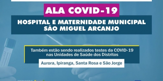 Atendimento de pacientes com suspeita de Covid-19 volta a ser realizado na Ala Covid do Hospital Municipal em São Miguel