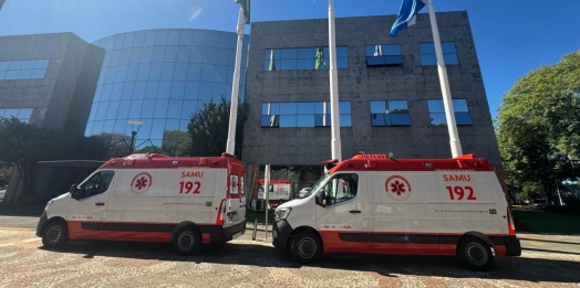 Base do SAMU em Santa Helena recebe duas novas ambulâncias com tecnologia atualizada