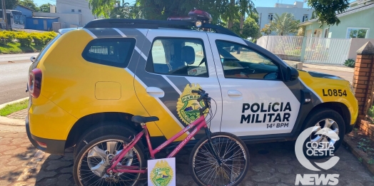 Bicicleta abandonada é recolhida pela Polícia Militar de Itaipulândia