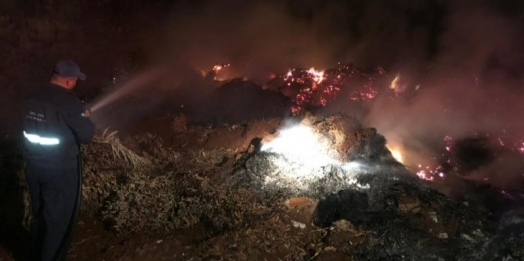 Bombeiros controlam incêndio em aterro em distrito de Santa Helena