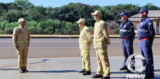 Bombeiros e Defesa Civil de Santa Helena realizam homenagem ao Cb. Ricieri