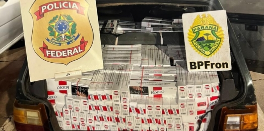 BPFRON apreende 600 pacotes de cigarro em São Miguel do Iguaçu-PR