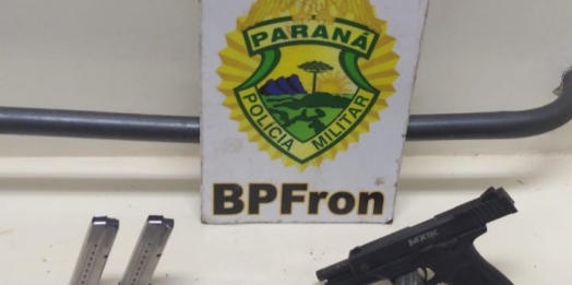 BPFRON apreende arma de fogo em Medianeira