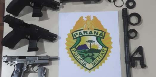 BPFRON apreende armas de fogo em Medianeira
