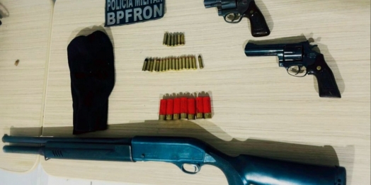 BPFRON apreende armas e detém suspeitos em São Miguel do Iguaçu