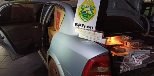 BPFRON apreende carros carregados com cigarros contrabandeados durante Operação Hórus em Guaíra