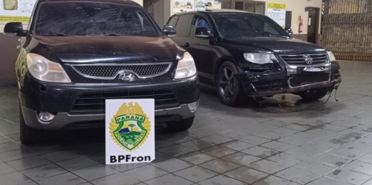 BPFRON apreende carros carregados com cigarros contrabandeados em Guaíra