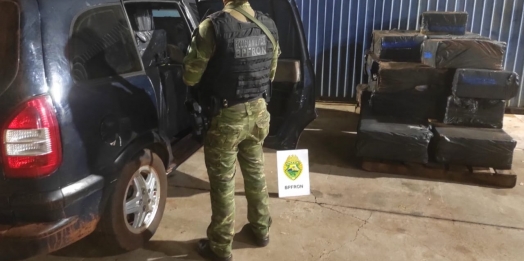 BPFRON apreende cigarros contrabandeados durante Operação Hórus em Itaipulândia